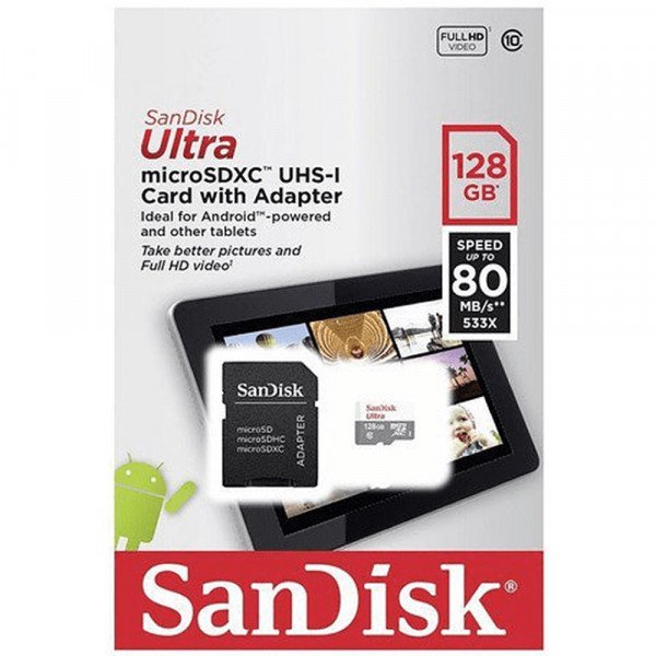 Wholesale SanDisk microSDXC Flash Memory Card with Adapter (128GB Class 10)